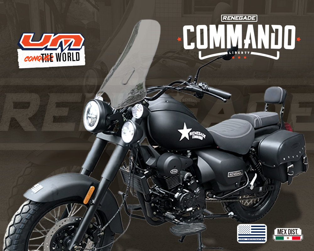 Renegade Liberty Commando 250 en exhibición móvil
