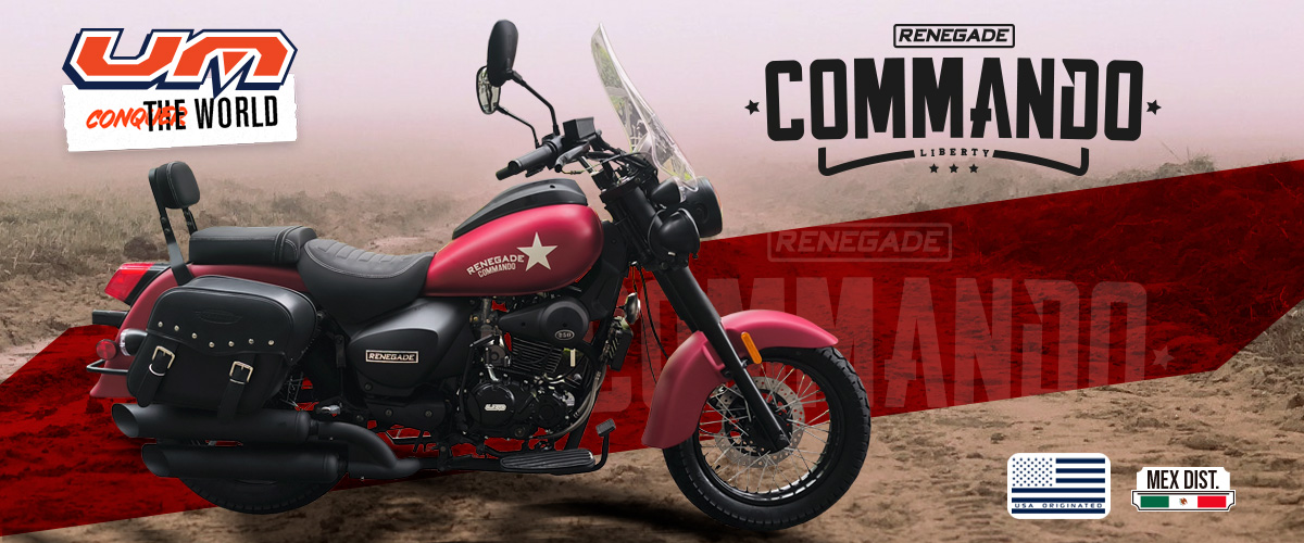 Renegade Liberty Commando 250 en exhibición