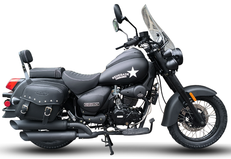 Motocicleta Renegade Liberty Commando 250 color negro